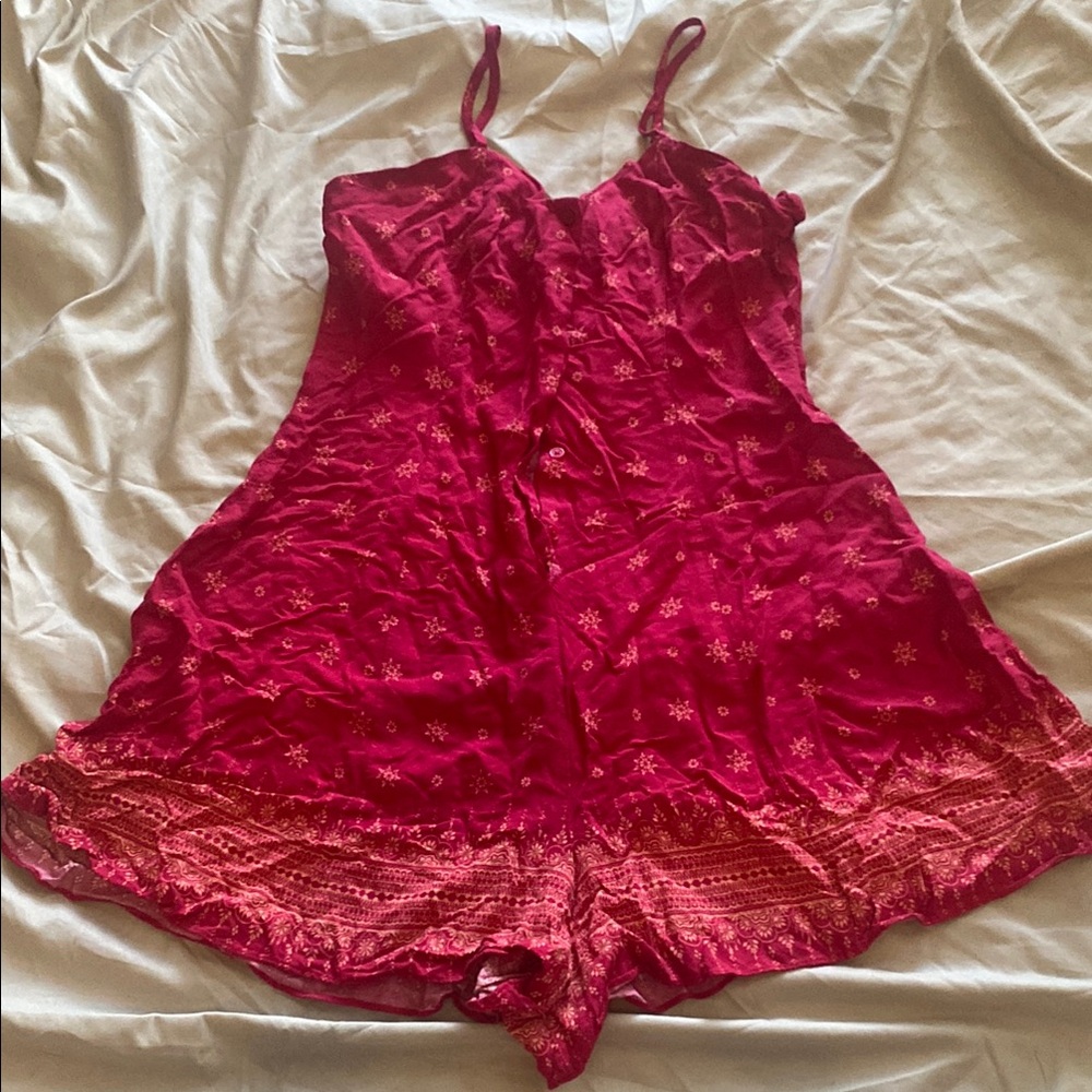 Mudd Hot Pink Romper Spaghetti Straps